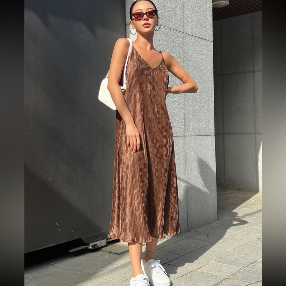 Textured cami dress